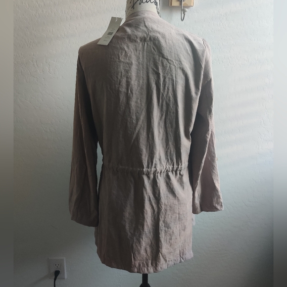 🆕 Joy Joy Tassel & Thread Mauve Wrap cotton-blend Tie Waist Balletcore Jacket_M - Picture 5 of 11